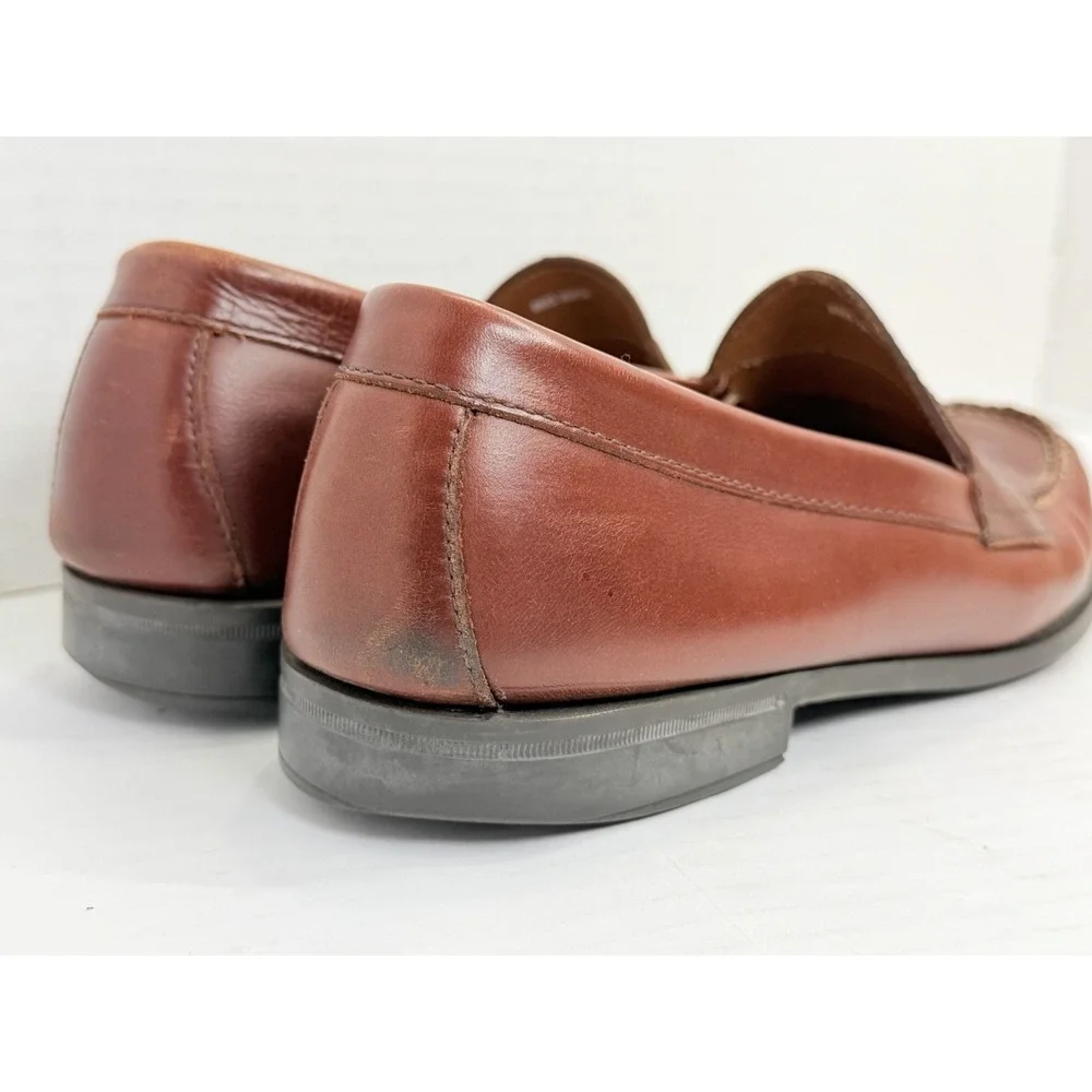 G.H. Bass Weejuns Martin Penny Loafers Brown Leather Men's 9.5D